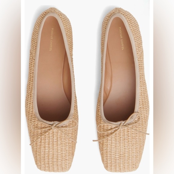 Mansur Gavriel Shoes - Mansur Gavriel Tan Woven Ballet Flats size 371/2